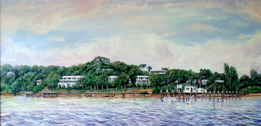 Bluff House, Green Turtle Cay, Abaco, Bahamas, 1994 Painting by Mackenzie Moulton