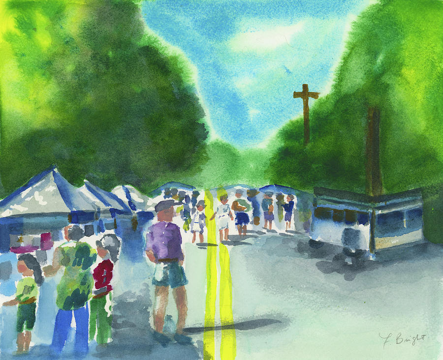 Bluffton Arts Festival 2015 Painting by Frank Bright
