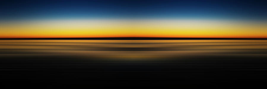 Blurred Ocean Shores Sunset Reflection 2 Digital Art