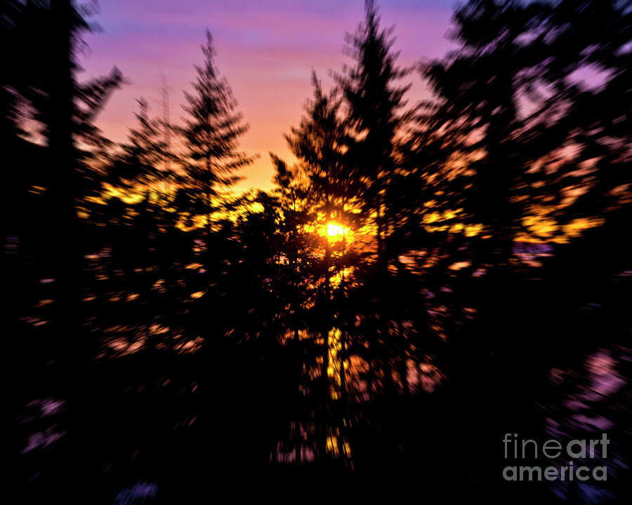 Blurred Sunset on Chuckanut Drive Photograph by Maria Janicki