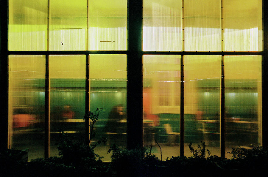 Blurry yellow window Photograph by Barthelemy De Mazenod