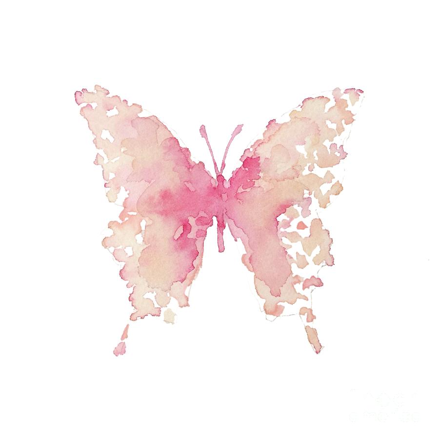Blush Butterfly Painting by Liana Yarckin