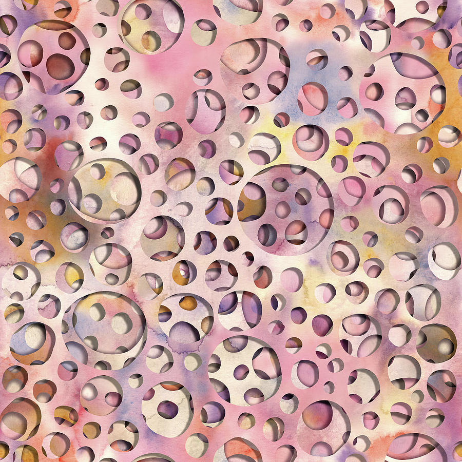 Blush circles Mixed Media by Lia Kurz | Fine Art America