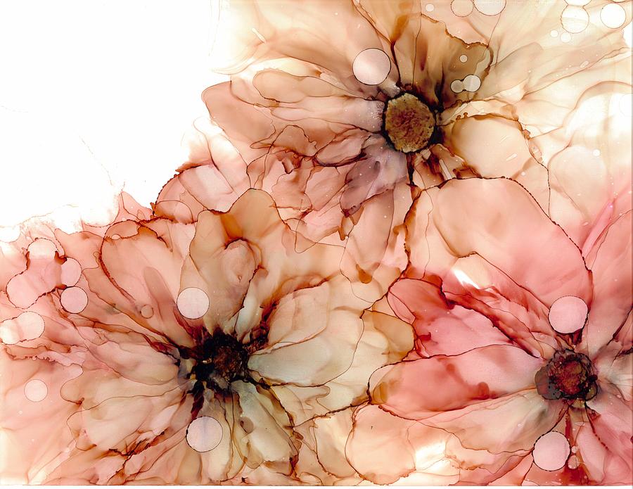 Blush Flowers Painting by Joyce Clark