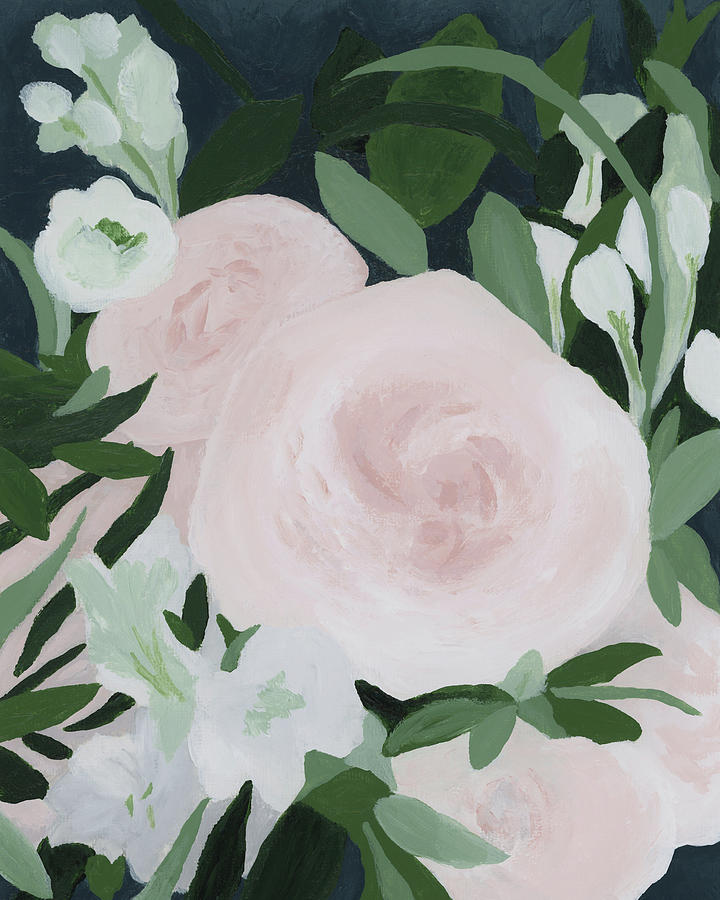 Blush Pink Bouquet Painting by Rachel Elise