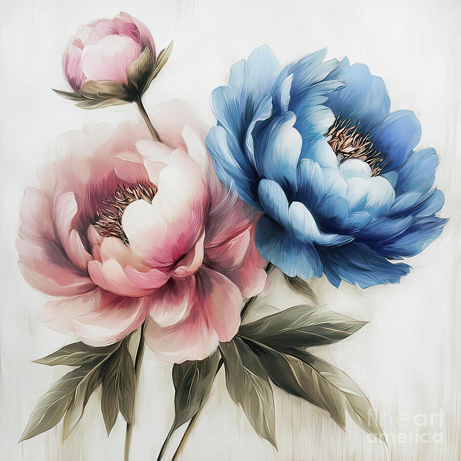 Blushing Blooms 2 Painting by Tina LeCour Blushing Blooms 2 Painting by Tina LeCour