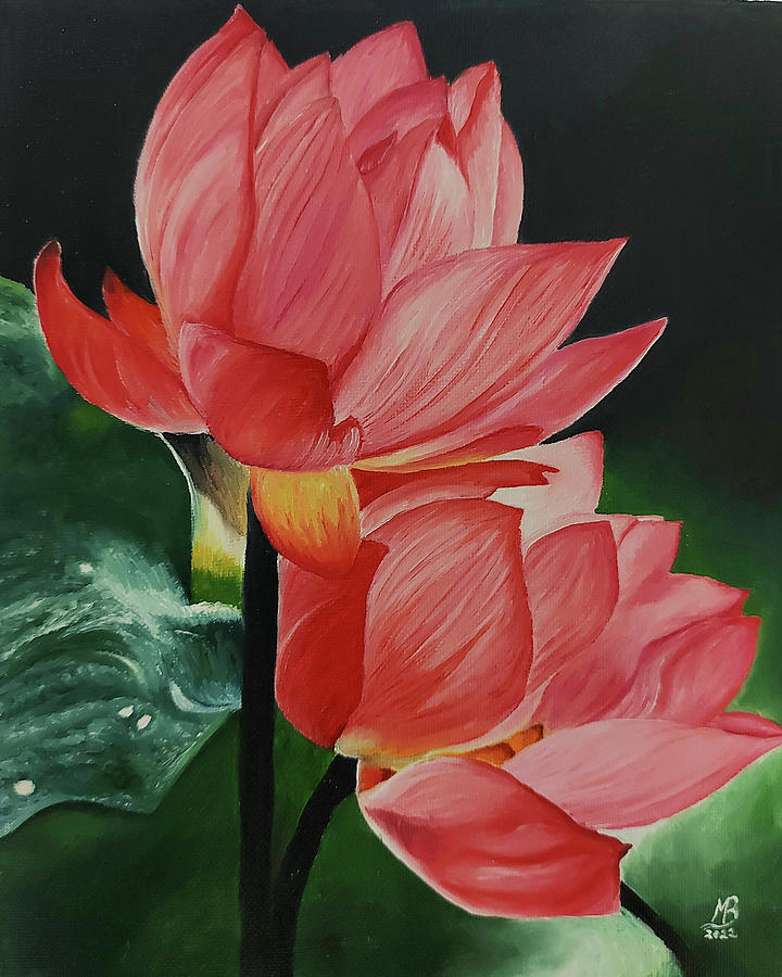 Flower Painting - Blushing Blossoms  by Wildlife and Nature