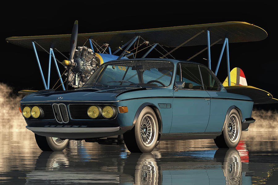 BMW 3.0 CSI - A Classic Car Like No Other Digital Art by Jan Keteleer