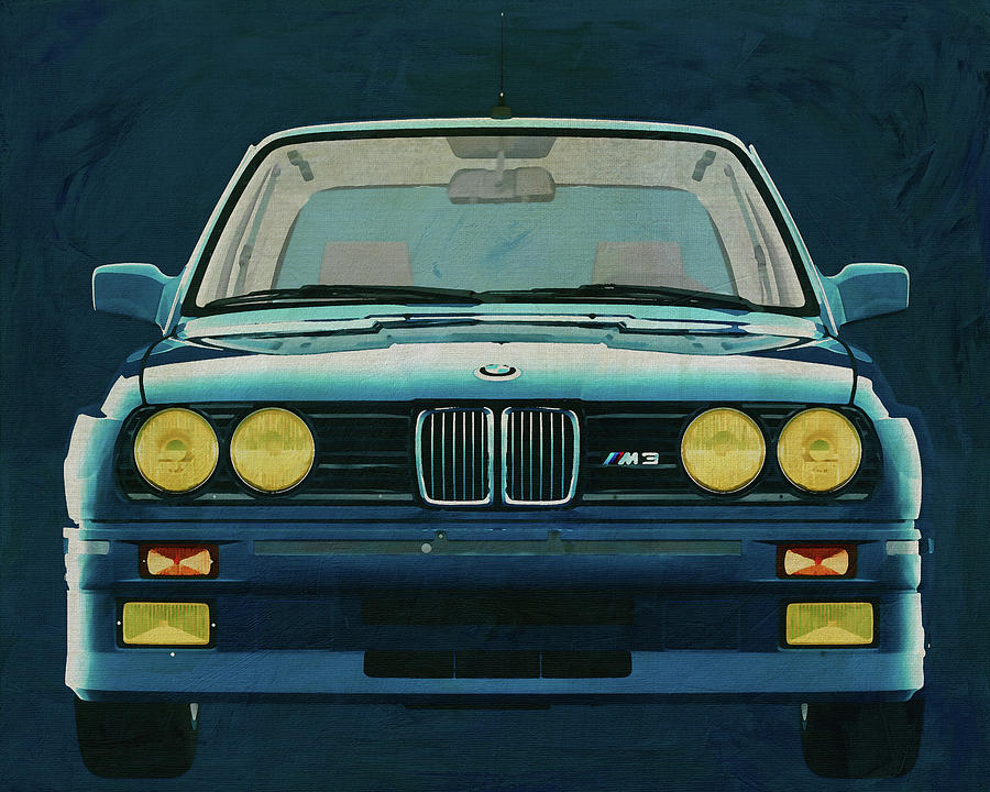 BMW E-30 M3 from 1991 front side Painting by Jan Keteleer