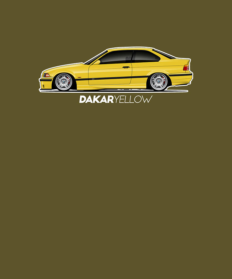 BMW E36 M3 DAKAR aesthetic blue Painting by Ken Brandon | Pixels