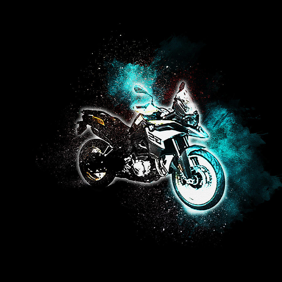 Bmw F 850 Gs Adventure Edition 40 Years Gs 2020 Exterior White Background New F 850 Gs German Motorcycles 40 Years Gs Edition Bmw Digital Art by Edgar Dorice