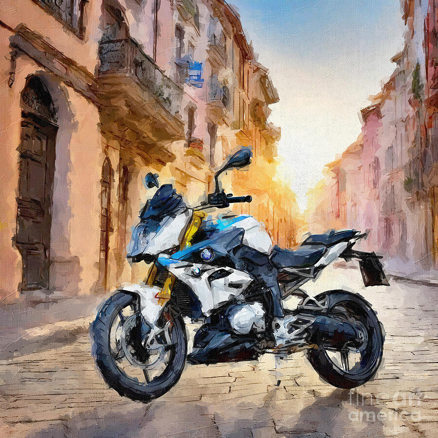 Motorcycle Painting - Bmw G 310 R Studio 2018 Bikes Sportbikes 3 by Edgar Dorice