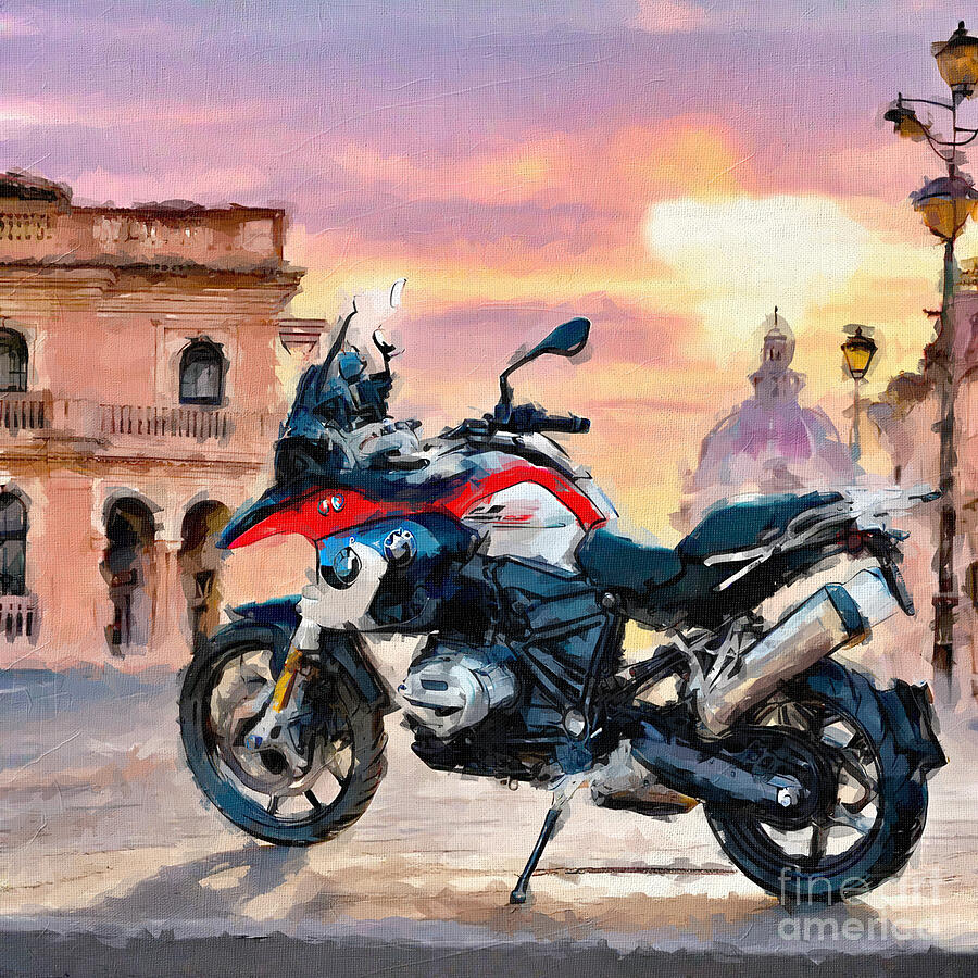 Sunset Painting - Bmw G310Gs Street Superbikes 2018 Bikes 3 by Edgar Dorice