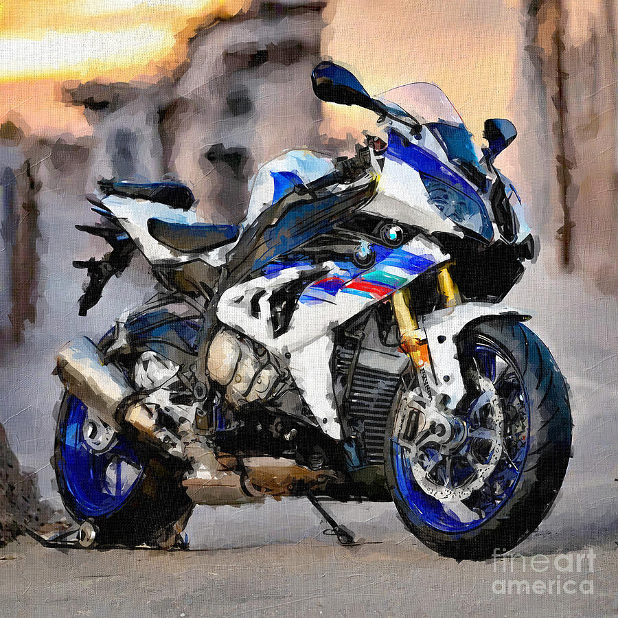 City Painting - Bmw Hp4 2018 Sports Motorcycle colors New 3 by Edgar Dorice