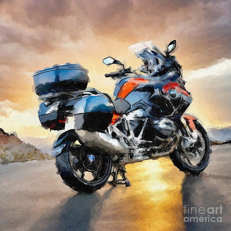 Motorcycle Painting - Bmw Juggernaut K1600 Gtl Superbikes 2018 Bikes German Motorcycle colors 3 by Edgar Dorice