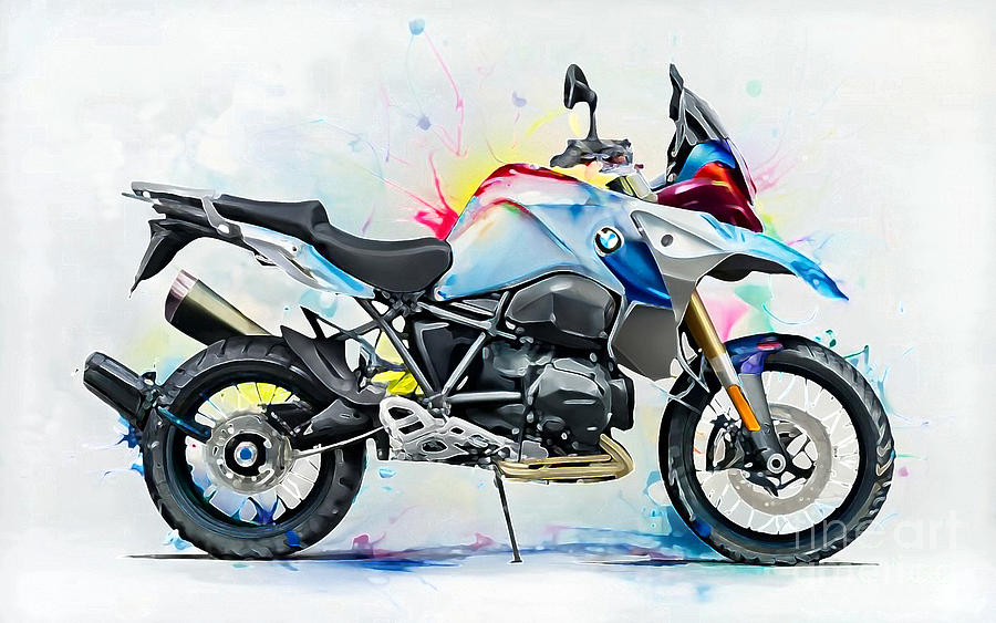 Bmw R1200Gs 2017 Sportbikes Rally Rider Painting by Lowell Harann ...