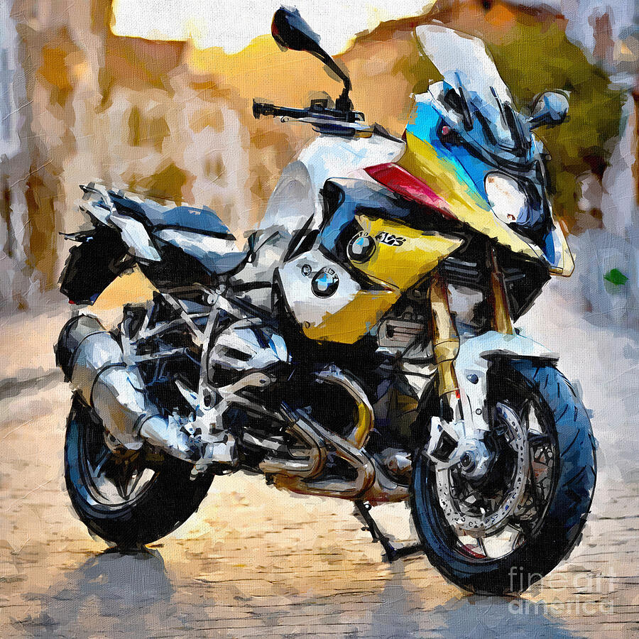 Motorcycle Painting - Bmw R1200Rs 2017 Bikes German Motorcycle colors New 3 by Edgar Dorice