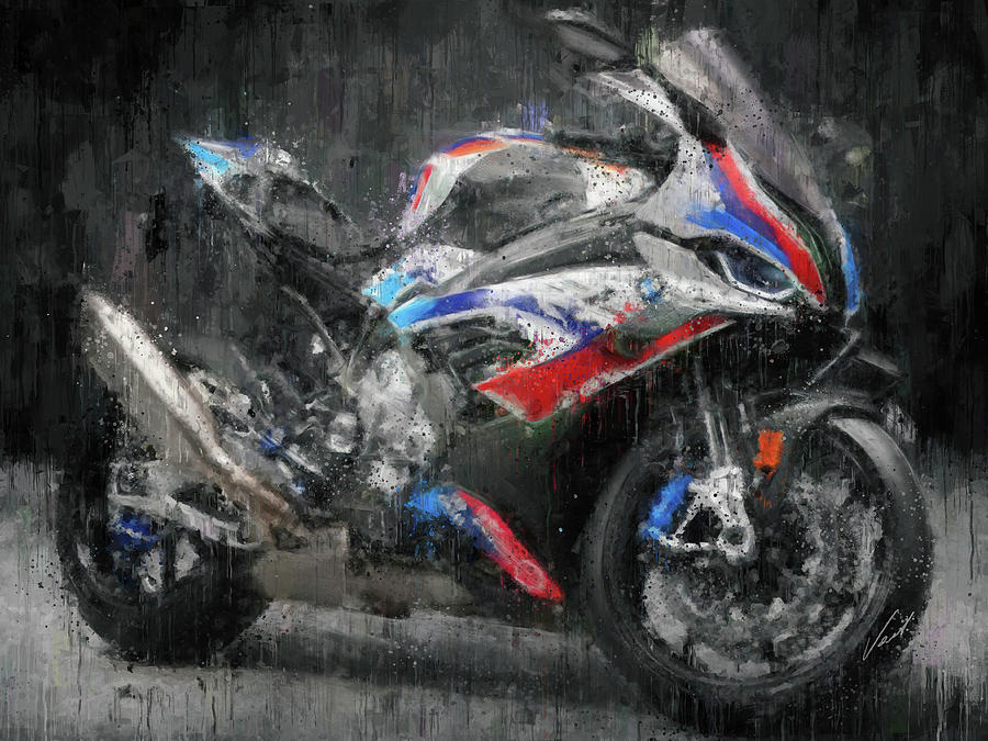 BMW S1000RR Motorcycle by Vart Painting by Vart