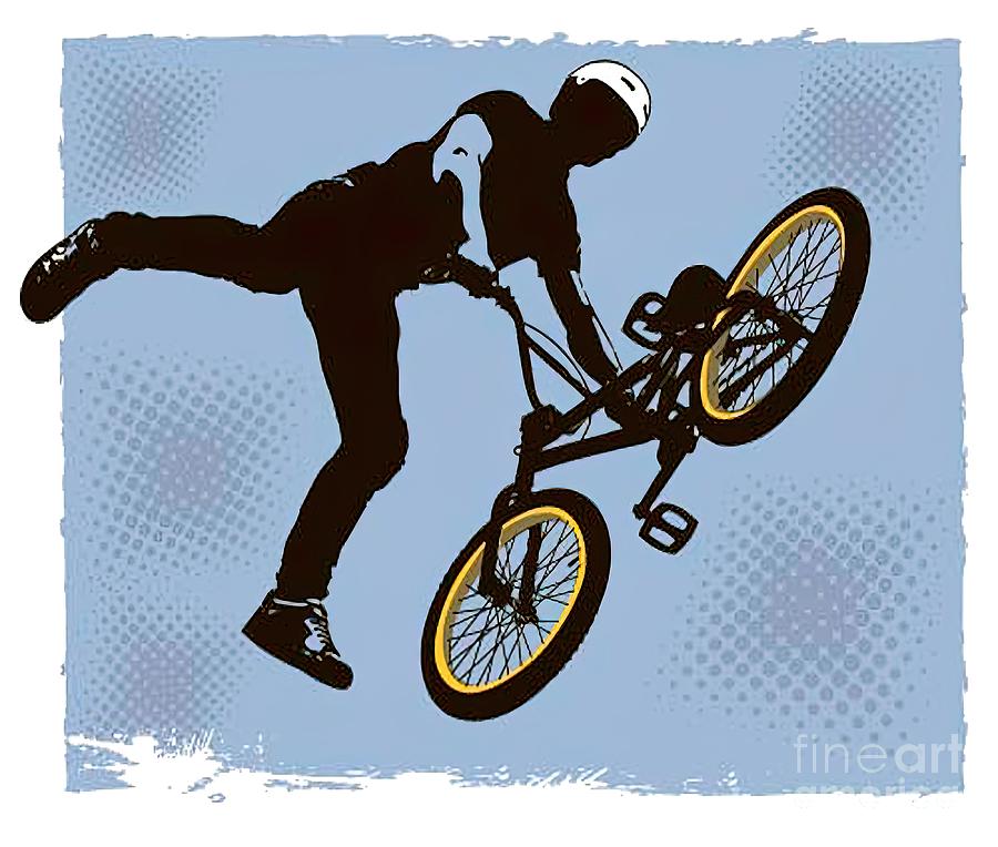 Bmx sports Painting by Tina Maisie - Fine Art America