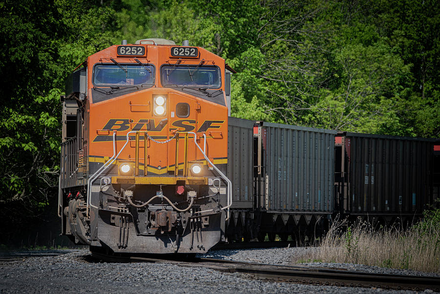 BNSF 6252 empty coal drag arrives at Paducah Ky Photograph by Jim Pearson
