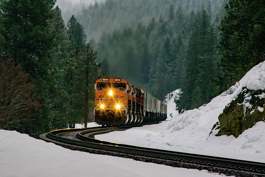 BNSF 8374 in the North Cascades Photograph by Andrea Capiola - Fine Art ...