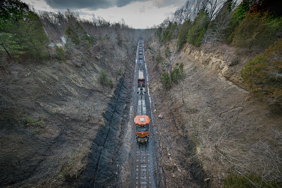 Train Photograph - BNSF Empty Coal Train Northbound at Rockport Ky by Jim Pearson
