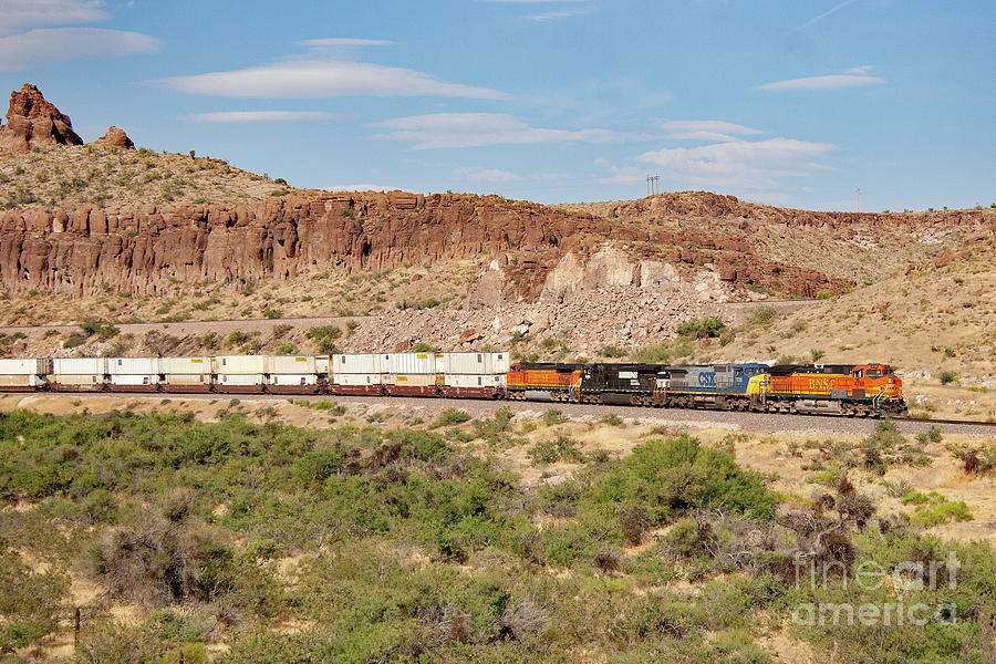 BNSF in the Desert Photograph by Sean Graham-White - Pixels