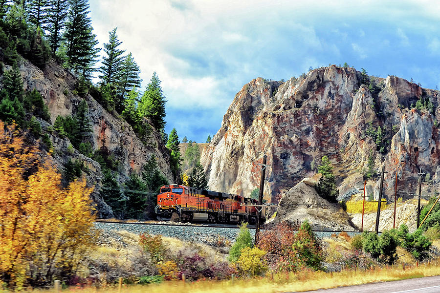 BNSF Mountain Train Photograph by Kelly Reber