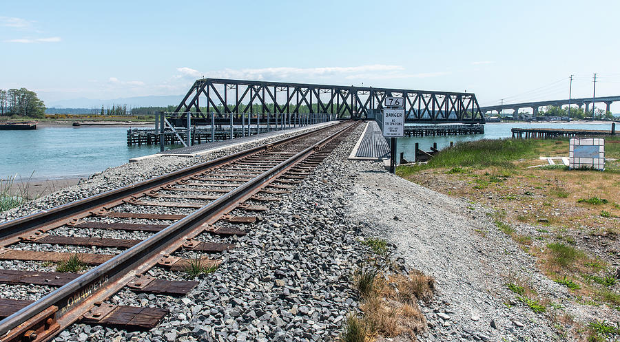 BNSF Track and Swing Bridge Photograph by Tom Cochran
