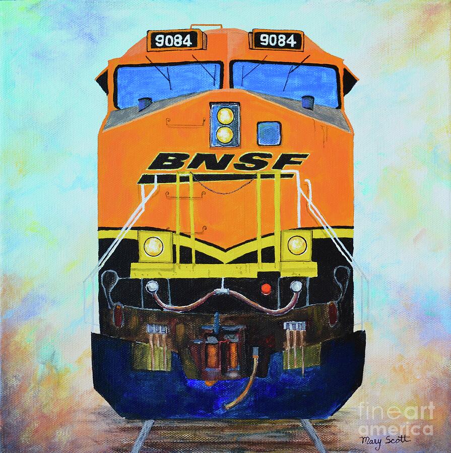 BNSF Train Painting by Mary Scott BNSF Train Painting by Mary Scott