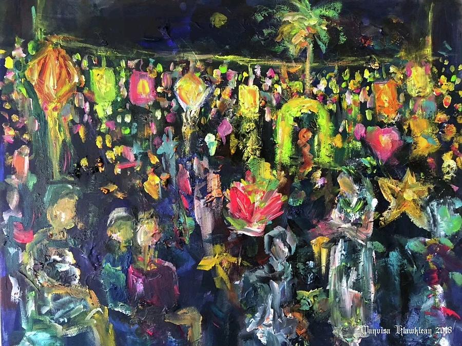 Bo Phloi new year Painting by Wanvisa Klawklean