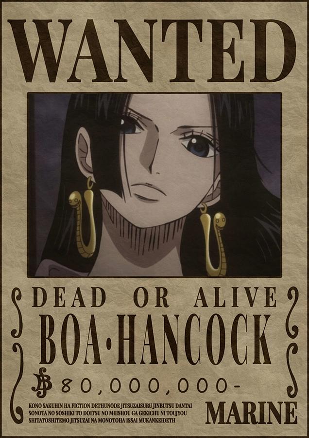 Boa Hancock Pirate Empress One Piece Wanted Bounty Poster Poster Digital Art By Kailani Smith 8685