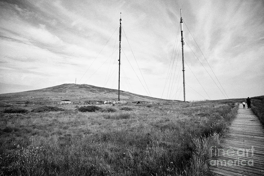 boardwalk of the ridge trail and Black mountain transmitting station