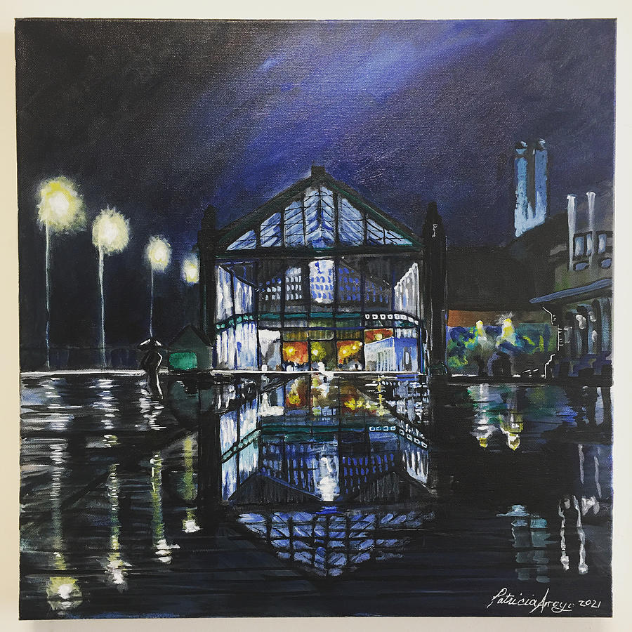 Boardwalk Reflections  Painting by Patricia Arroyo