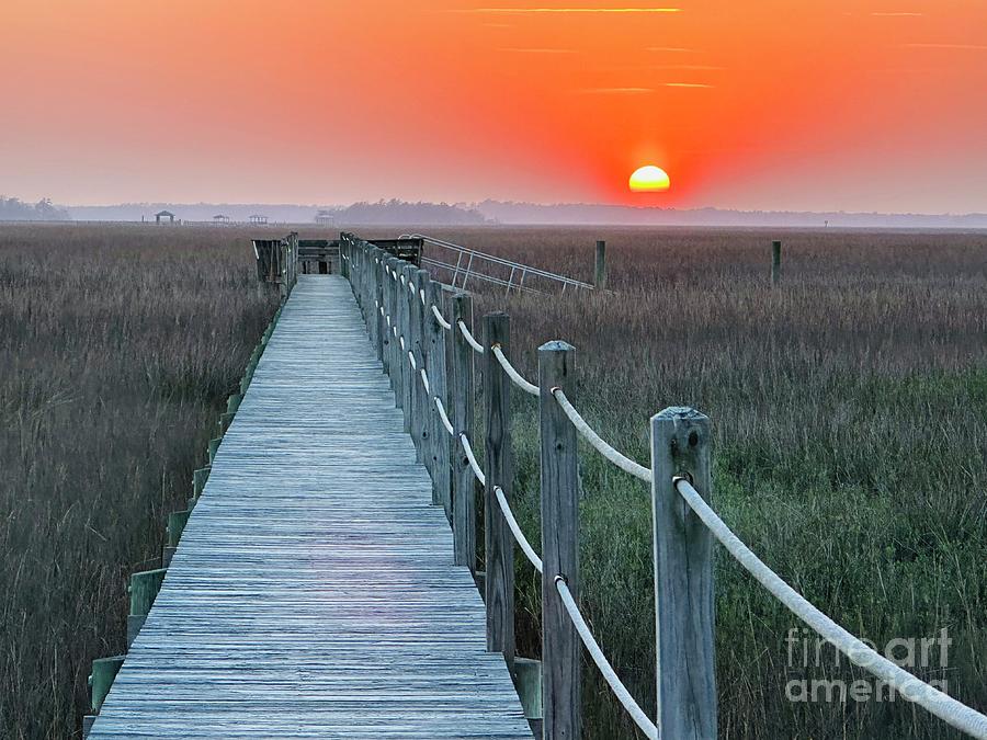 Boardwalk Sunset Photograph by Catherine Wilson