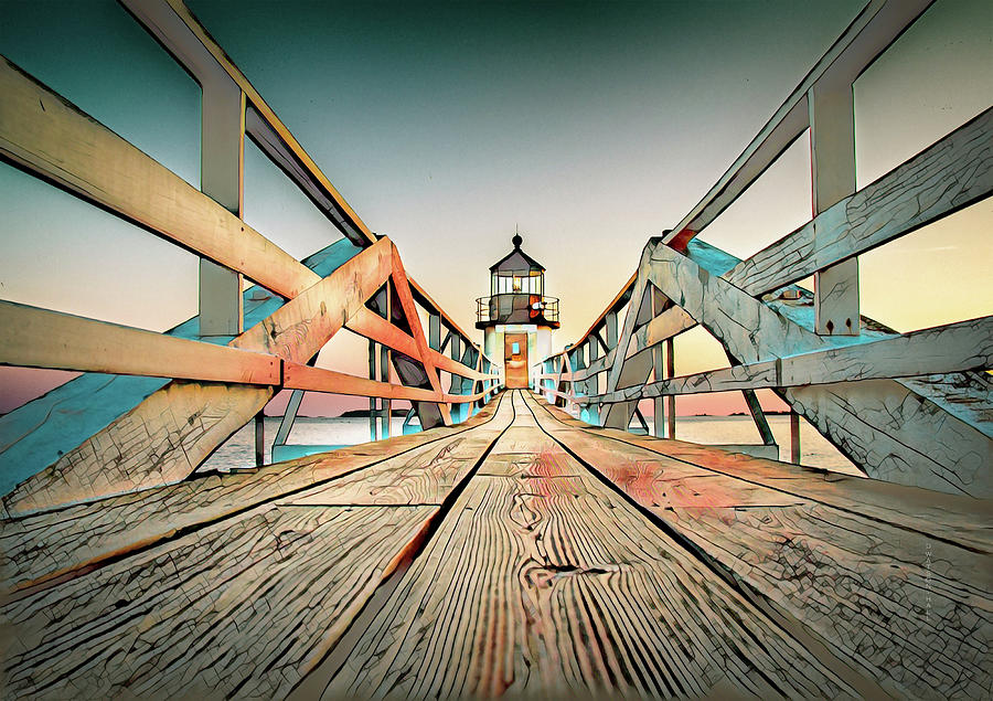 Boardwalk To The Lighthouse Digital Art