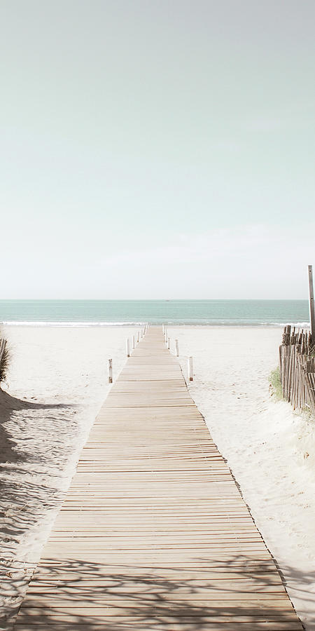Boardwalk To The Sea #2 Triptych Photograph by David Wilkins