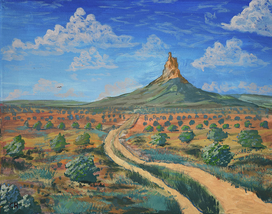 Boars Tusk, Rock Springs Wyoming Painting by Chance Kafka