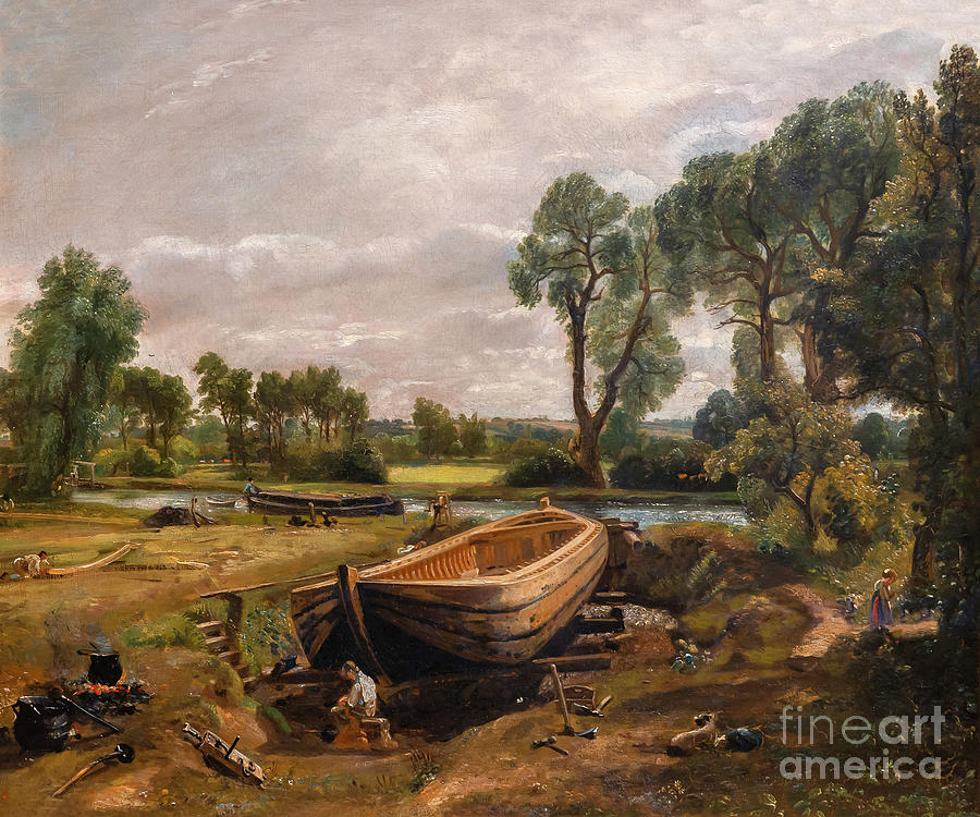 boat-building near flatford mill photograph by john constable