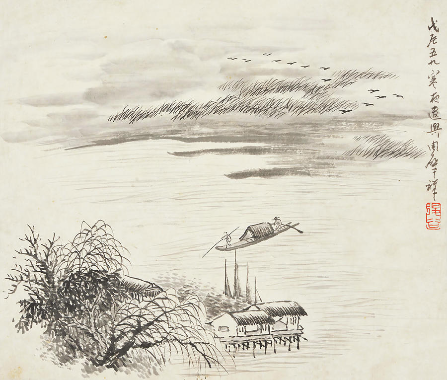 Zhao Painting - Boat Chart by Zhao Xiang Zhou Zhao Painting - Boat Chart by Zhao Xiang Zhou