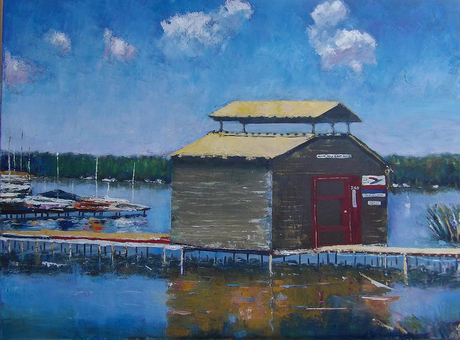 Boat club, Dallas TX Painting by Samuel Daffa