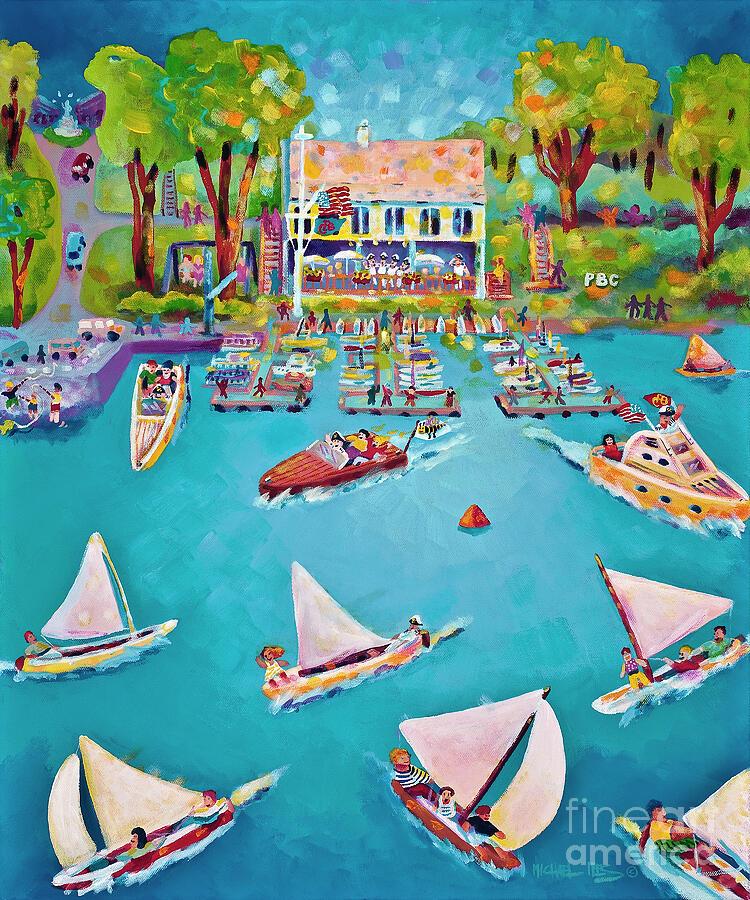Boat Club Painting by Michael Ives Boat Club Painting by Michael Ives
