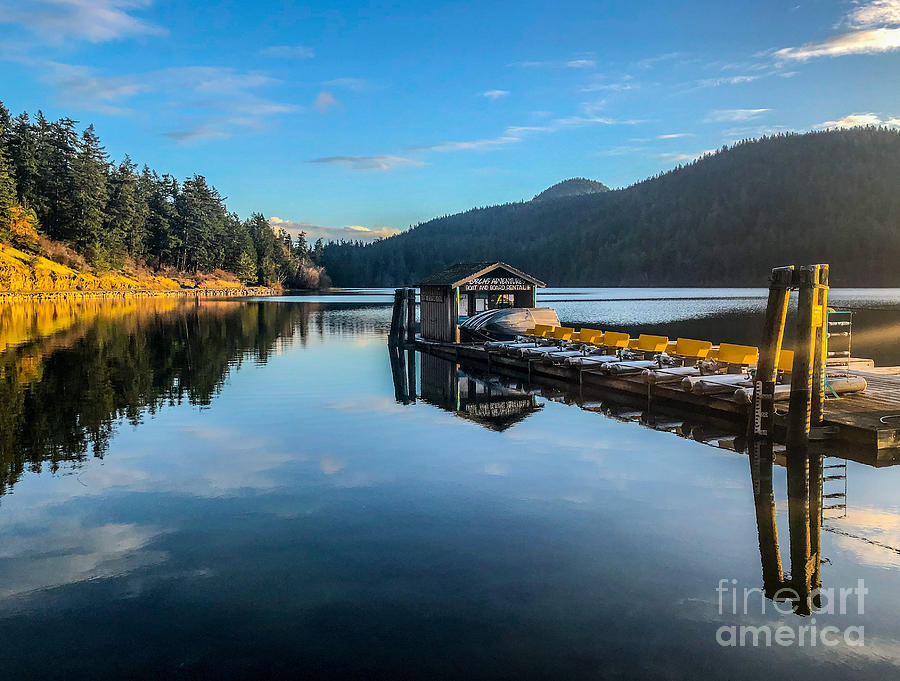 Boat Dock at Cascade Lake Photograph by William Wyckoff