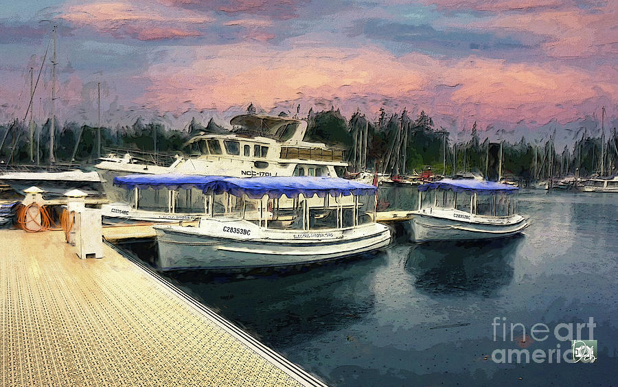 Boat Dock, Idaho Digital Art by Deb Nakano