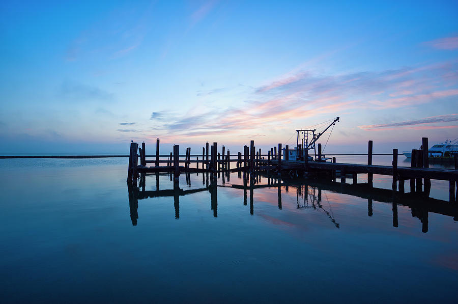 Boat Dock Reflections Photograph by Ty Husak