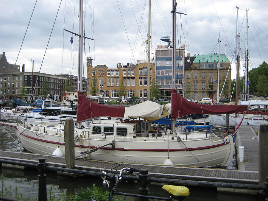 Boat Docked in Rotterdam 2 Photograph by Trent Jackson