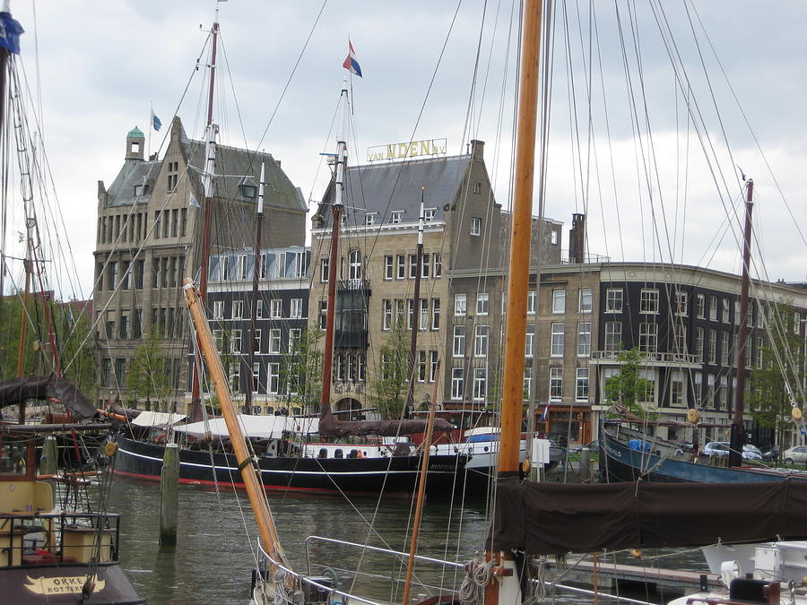 Boat Docked in Rotterdam 3 Photograph by Trent Jackson