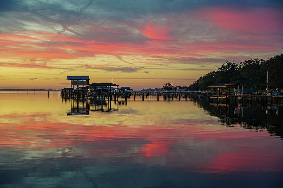 Boat House Sunrise Photograph by Randall Allen
