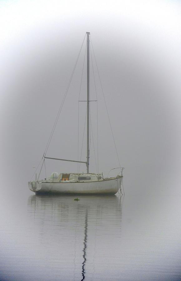 Boat in Foggy Water Photograph by Richard Bryce and Family
