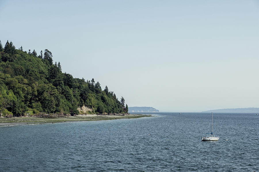 Boat In The Pudget Sound Photograph by Alberto Zanoni Boat In The Pudget Sound Photograph by Alberto Zanoni
